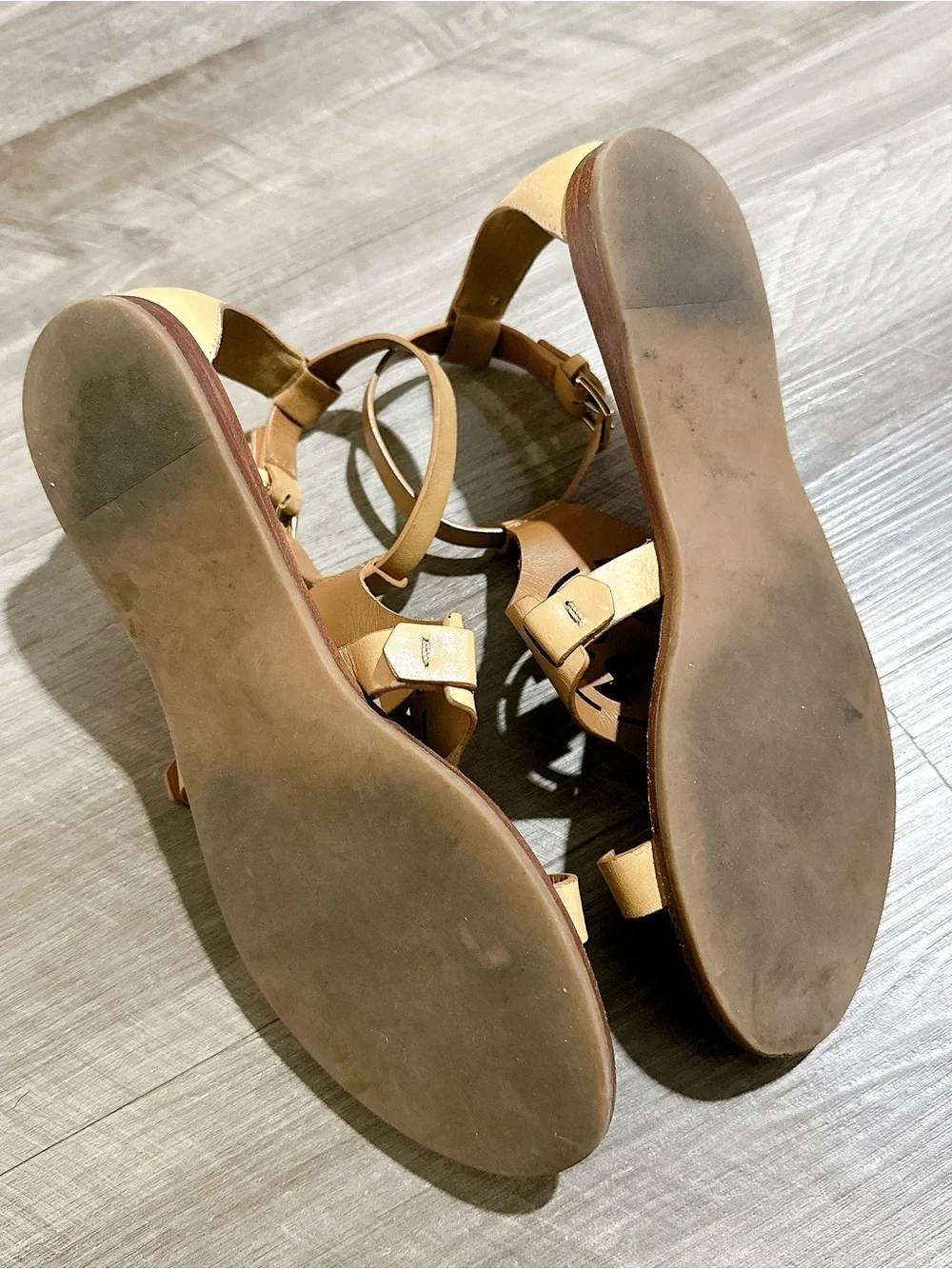 Tory Burch Zoey Leather Sandals Tan / Camel